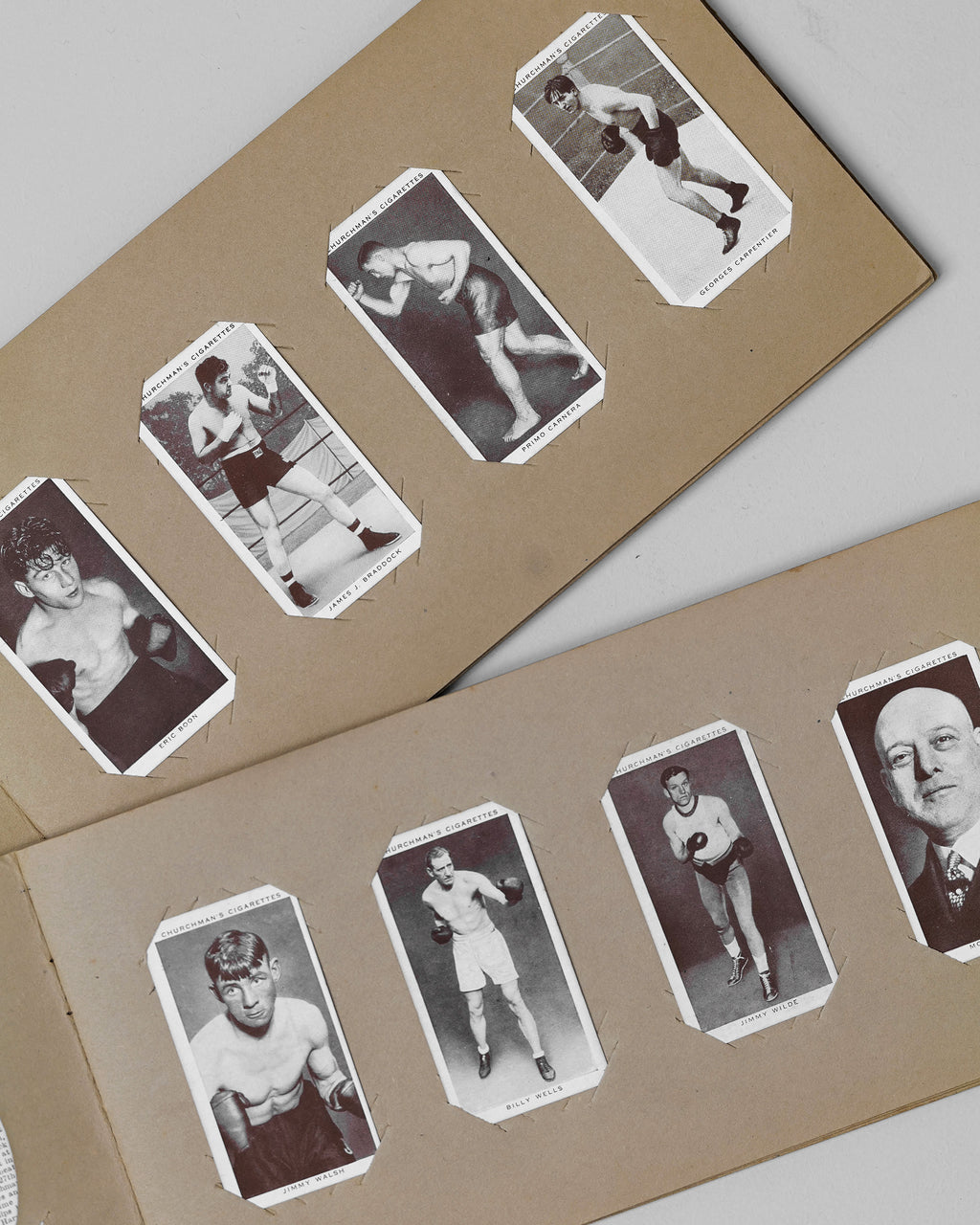 Boxing collectable cards from 1938