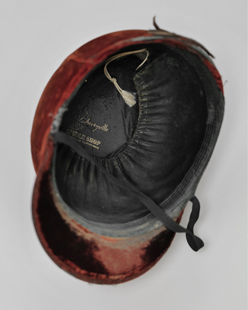 Mid-century Maroon Riding Helmet