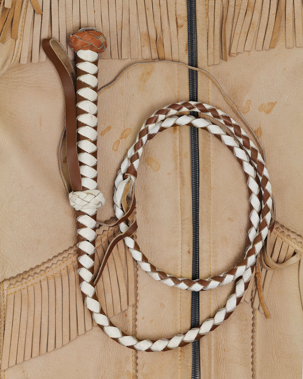 Vintage Braided Bullwhip