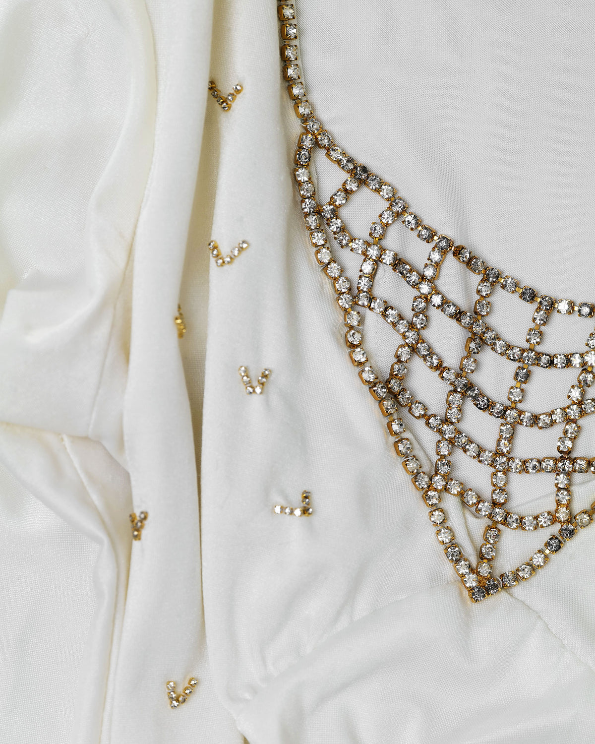 Vintage figure skating costume with rhinestones.