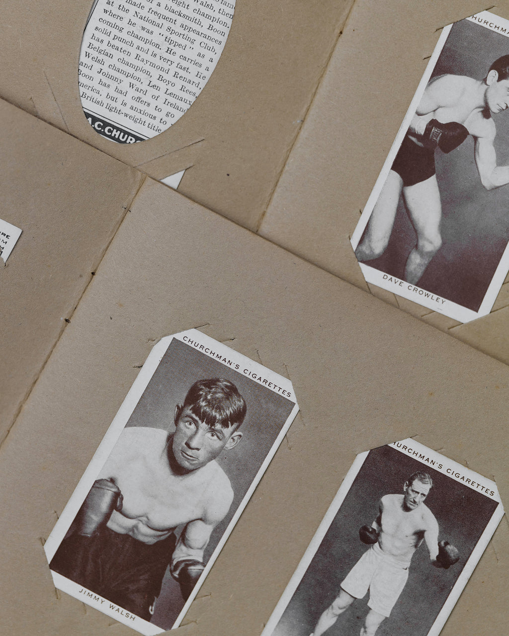 Boxing collectable cards from 1938