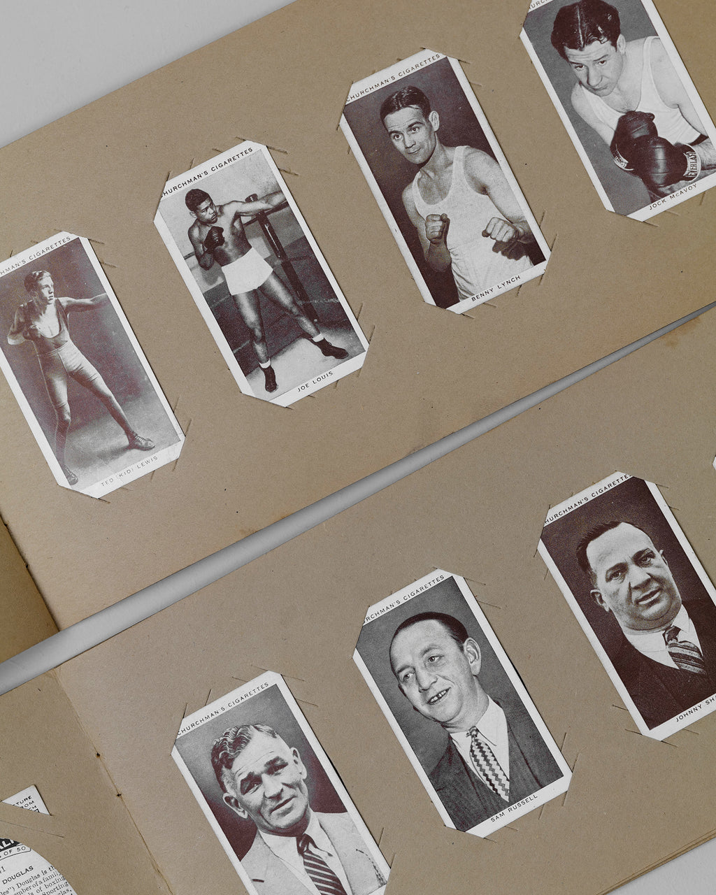 Boxing collectable cards from 1938