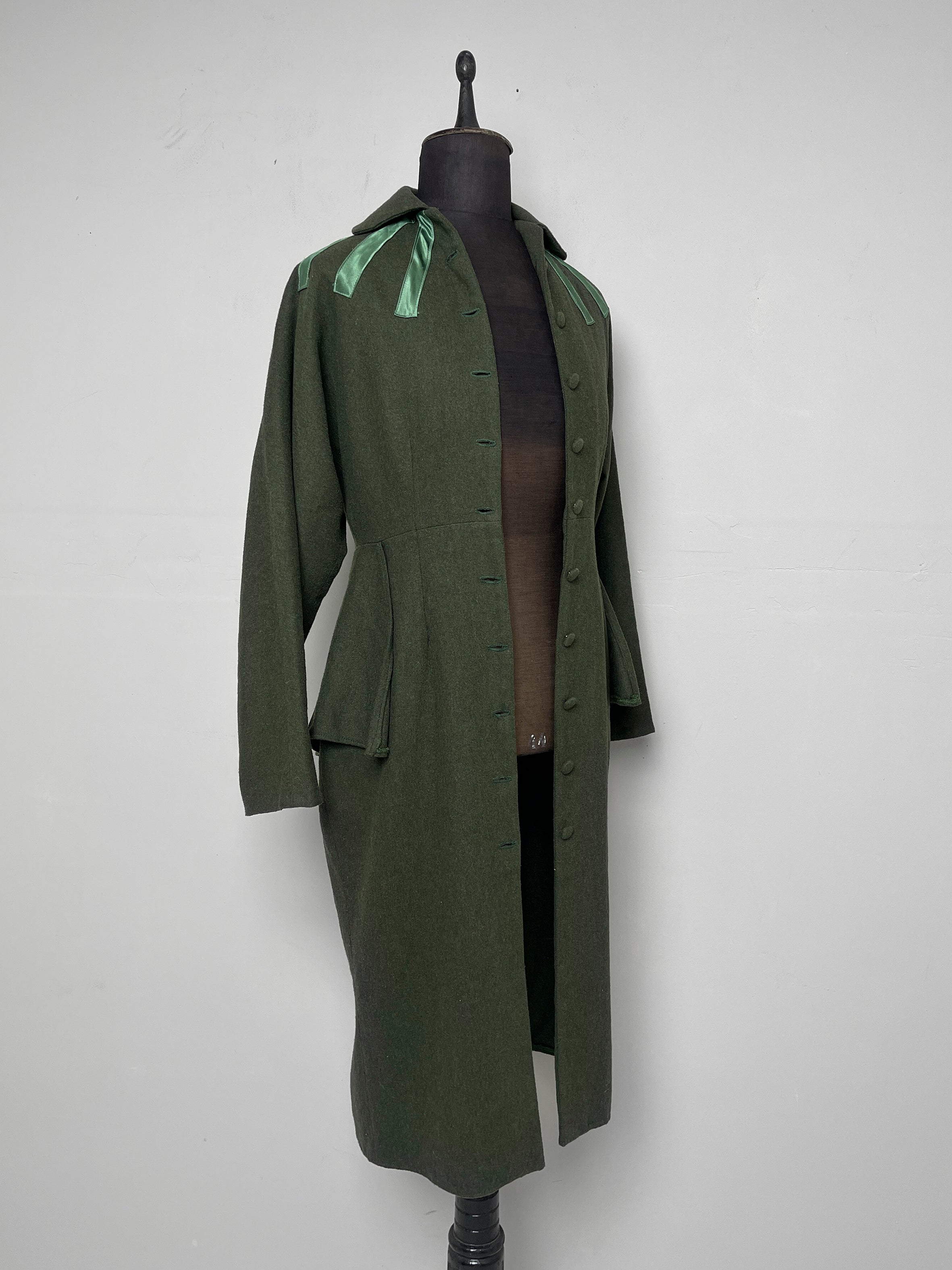 1940s green wool coat