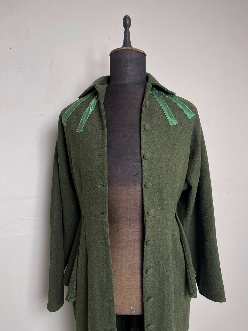 1940s green wool coat